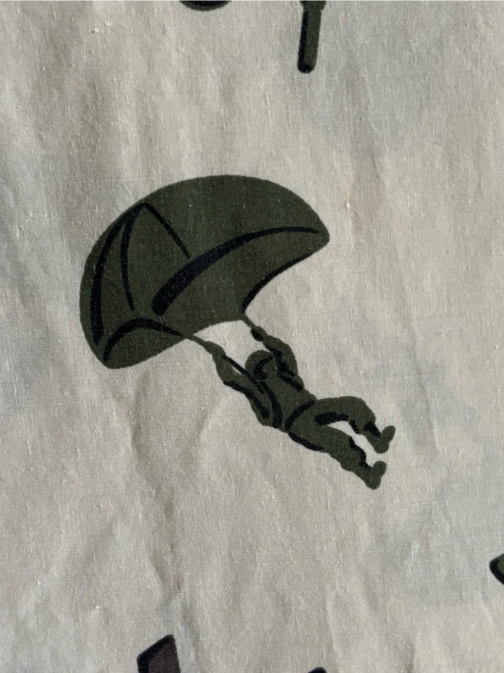 Rare Vintage 1980s Paratrooper Military Sheet Set - Full/Double - Made in USA